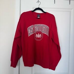 Vintage 80s East Stroudsburg Red Men's Crewneck Sweatshirt